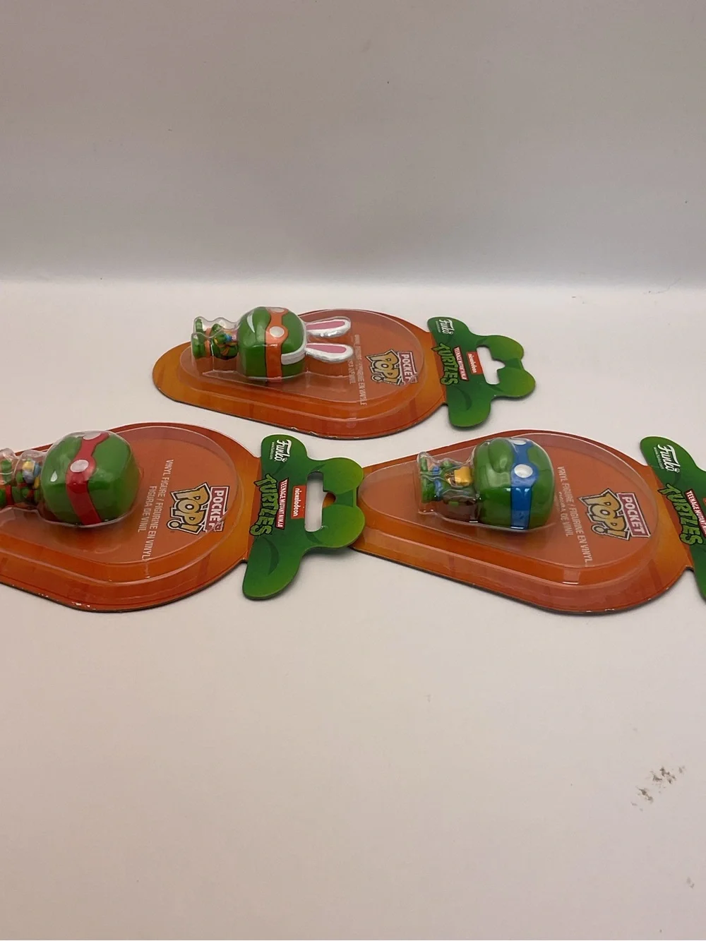 Funko Pop (x3 Bundle) NWT Pocket Pop Easter Carrot TMNT Raph, Mikey,‎ Leo